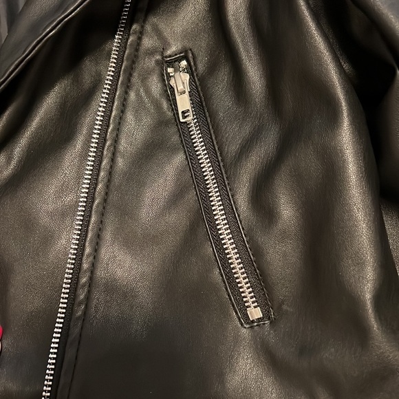 Faux 100%  leather zipper jacket - Picture 7 of 7